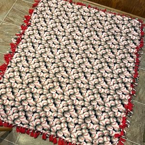 Baseball lovers - Handmade fleece tie blanket